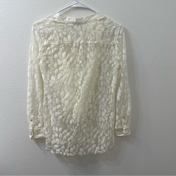 Ny collection floral blouse white small - Picture 3 of 3